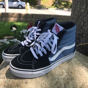 Navy & white old school vans